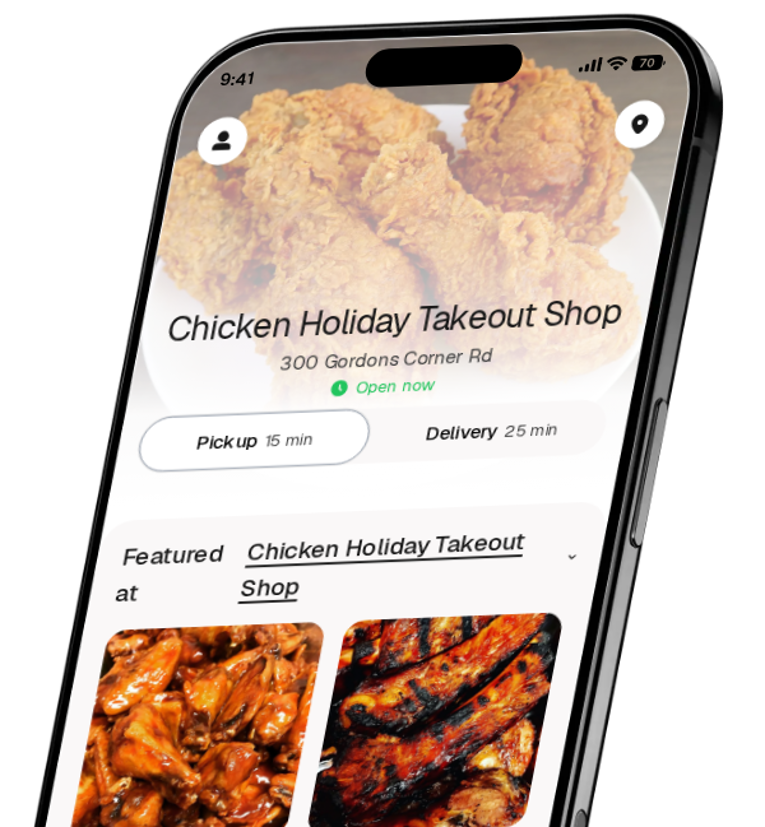 Chicken Holiday Takeout Shop app preview